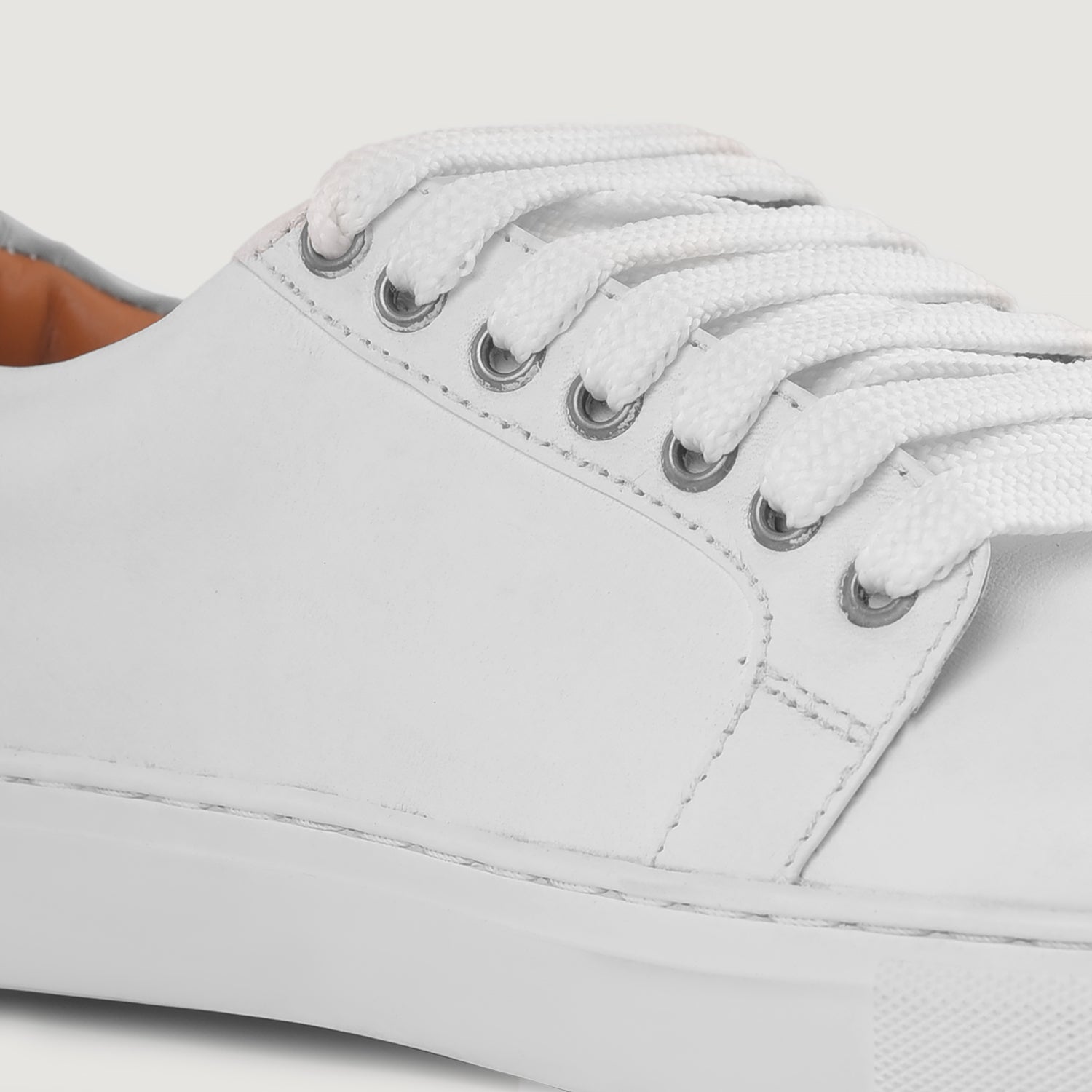 Murphy Low Top White Leather Sneakers For Men The Jacket Maker