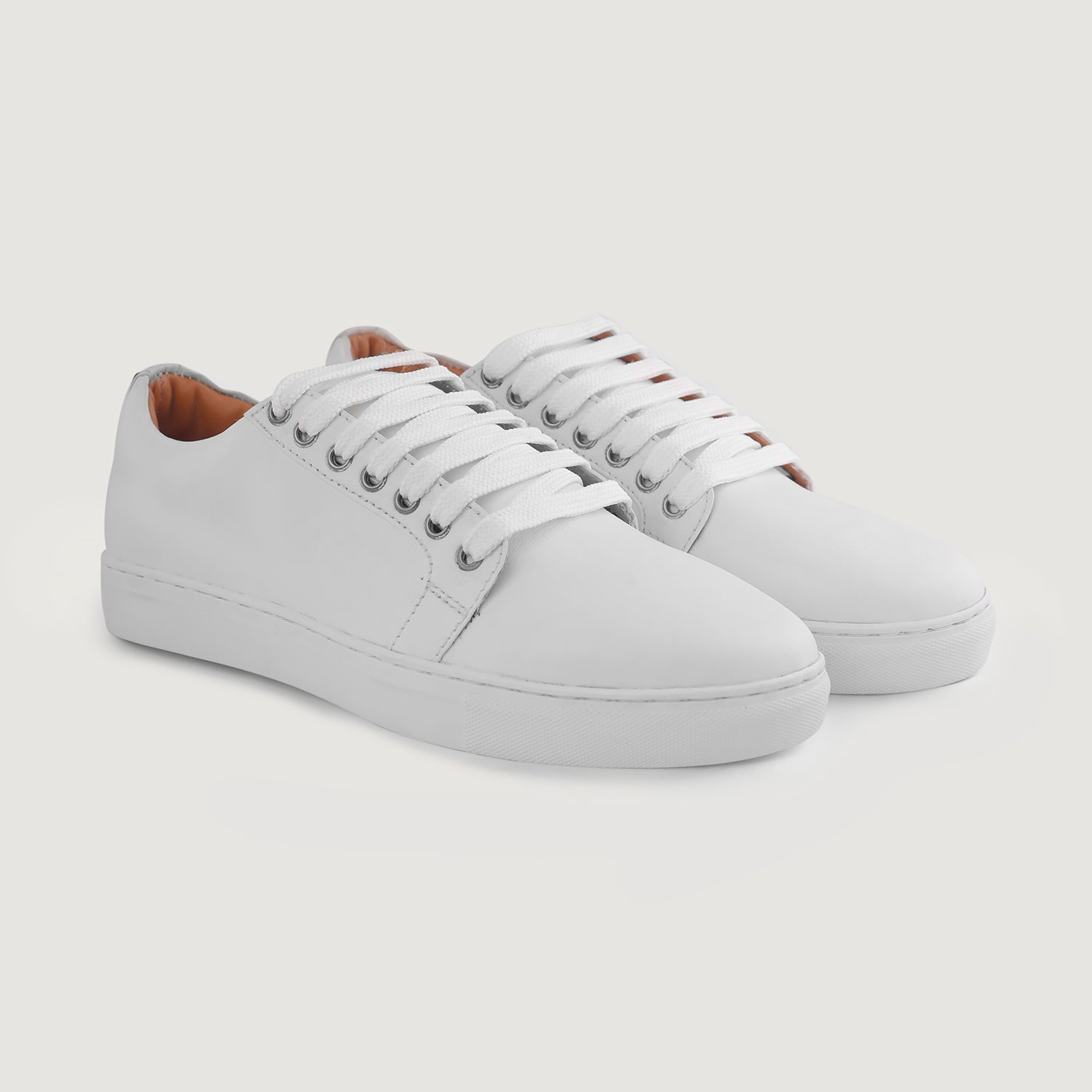 Murphy Low Top White Leather Sneakers